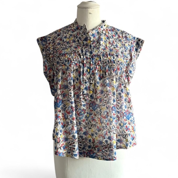 Isabel Marant Étoile Leaza Floral Button-Up Blouse (sz 0) 299 - Picture 1 of 8